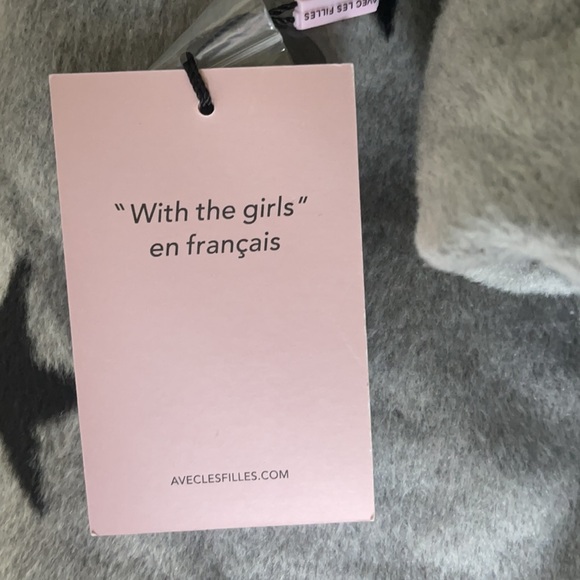 Avec Les Filles Gray Double Face Star Print Cocoon Coat - Picture 7 of 13